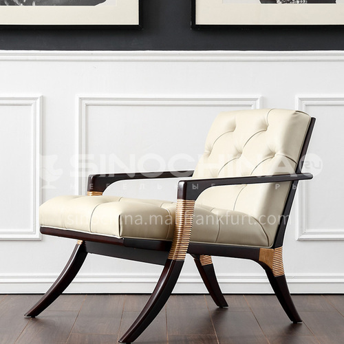 BJ-M102-Living room bedroom nordic buckle backrest Italian lounge chair